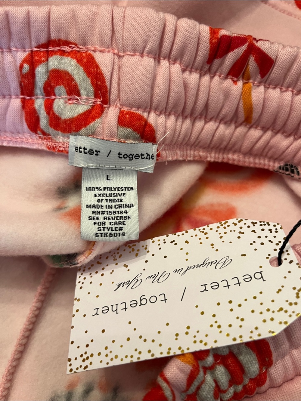Pink Better Together Candy Print Lounge Set, size large, new with tags - Picture 13 of 14